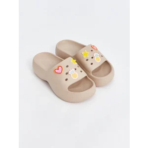 LCW STEPS Bej Tek Bantlı Desenli Kadın Terlik