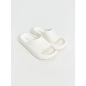 LCW STEPS Beyaz Tek Bantlı Kadın Terlik