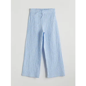 LCW Kids Mavi Beli Lastikli Kız Çocuk Pantolon