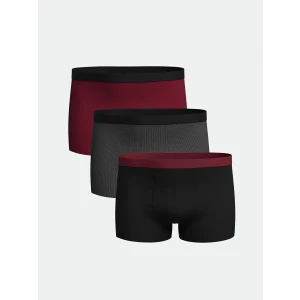 LC WAIKIKI Bordo Standart Kalıp Pamuklu Esnek Erkek Boxer 3lü