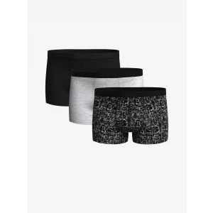 LC WAIKIKI Siyah Standart Kalıp Pamuklu Esnek Erkek Boxer 3lü