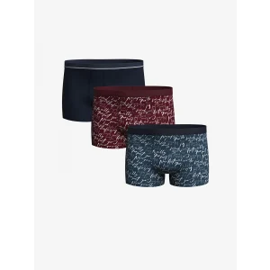 LC WAIKIKI Bordo Standart Kalıp Pamuklu Esnek Erkek Boxer 3lü