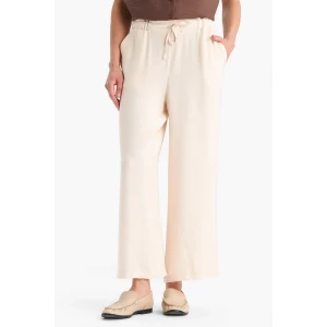 Defacto F0988 Bej Regular Fit Cep Detaylı Geniş Paça Pantolon