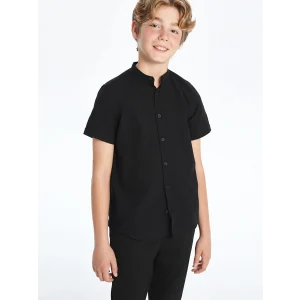 LCW Kids Siyah Hakim Yaka Erkek Çocuk Gömlek