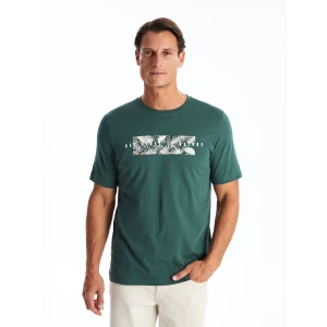 SOUTHBLUE Yeşil Bisiklet Yaka Kısa Kollu Baskılı Penye Erkek Tişört