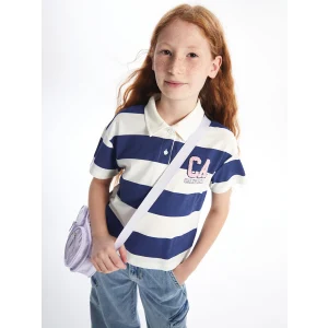 LCW Kids Lacivert Polo Yaka Kısa Kollu Kız Çocuk Tişört