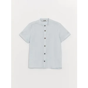 LCW Kids Mavi Hakim Yaka Basic Kısa Kollu Erkek Çocuk Gömlek