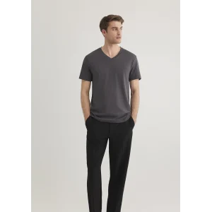 Mavi 061748-24398 Stretch V Yaka Antrasit Basic Tişört