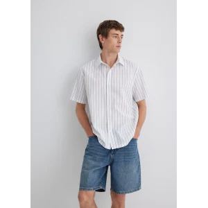 Mavi 0211576-70096 Çizgili Gri Gömlek