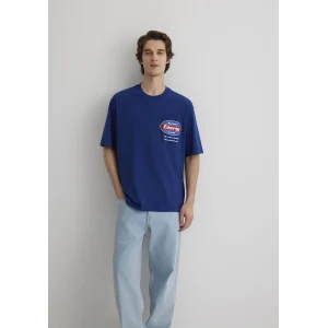 Mavi 0612607-70722 Baskılı Mavi Tişört