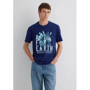 Mavi 0612671-70496 Baskılı Lacivert Tişört