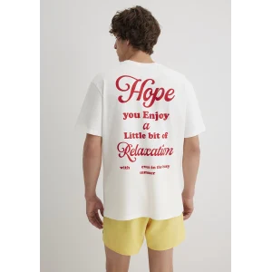 Mavi 0612666-70057 Feeling Chilled Baskılı Ekru Tişört