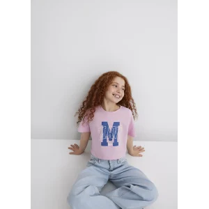 Mavi 7610276-86953 M Logo Baskılı Pembe Tişört