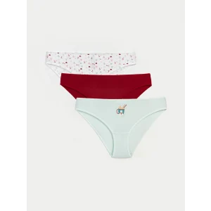 LCW Young Ekru Desenli Bikini Külot 3lü Paket