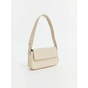 LCW ACCESSORIES Ekru Deri Görünümlü Kadın Kol Çantası