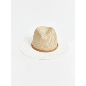 LCW ACCESSORIES Bej Kadın Hasır Fötr Şapka