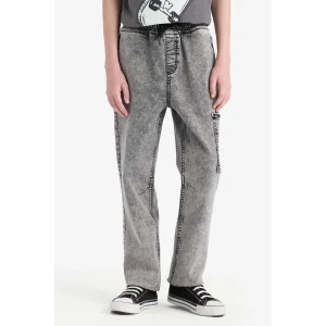 Defacto D6554 Gri Erkek Çocuk Jogger Fit Esnek Bantlı Paça Jean Pantolon