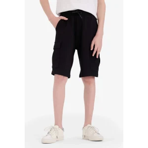 Defacto B5868 Siyah Erkek Çocuk Beli Lastikli Kargo Cepli Şort
