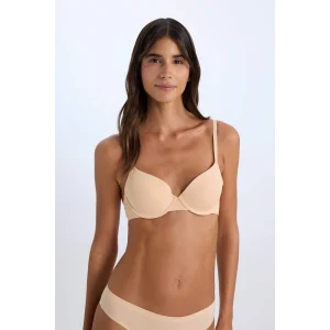 Defacto T8471 Bej Micro Comfort Pedli Tişört Bra-Fall in Love