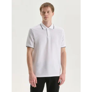 LC WAIKIKI Beyaz Polo Yaka Kısa Kollu Erkek Tişört