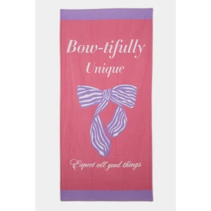 Defacto E3911 Pembe Kız Çocuk Baskılı Pamuklu Plaj Havlusu