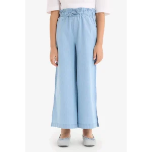 Defacto D7102 Mavi Kız Çocuk Culotte Geniş Paça Jean Pantolon