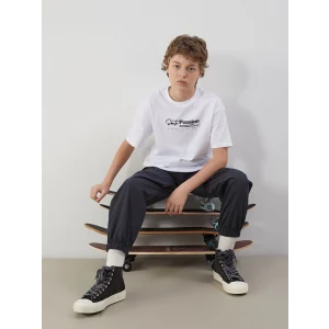 LCW Kids Antrasit Beli Lastikli Erkek Çocuk Kargo Jogger Pantolon