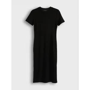 LCW Vision Siyah Bisiklet Yaka Bodycon Elbise