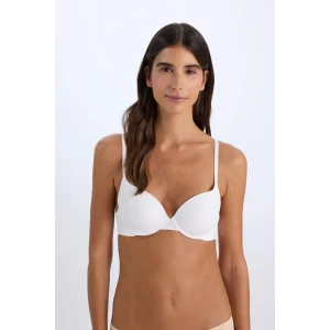 Defacto Z3350 Ekru Push Up Micro Yarım Dolgulu Tişört Bra-Fall in Love