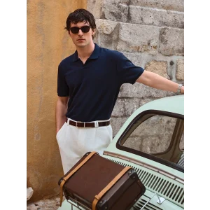 LCW Vision Lacivert Polo Yaka Kısa Kollu Erkek Tişört