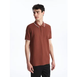 LC WAIKIKI Kahverengi Polo Yaka Kısa Kollu Erkek Tişört