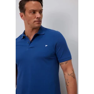 Defacto D7665 Mavi %100 Pamuk Slim Fit Dar Kesim Kısa Kollu Polo Tişört