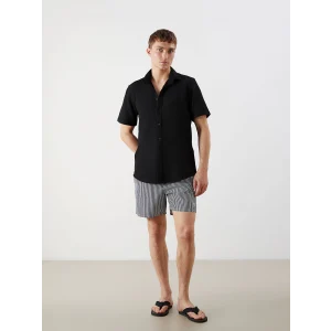 SOUTHBLUE Lacivert Kısa Boy Desenli Erkek Deniz Şortu