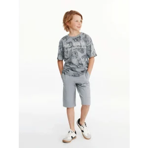 LCW Kids Gri Beli Lastikli Basic Erkek Çocuk Kargo Şort