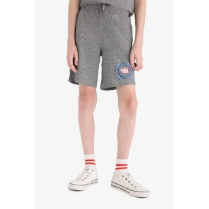Defacto E4854 Gri Erkek Çocuk NBA Wordmark Beli Lastikli Şort