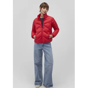 Mavi 110698-70468 Dik Yaka Kırmızı  Şişme Mont