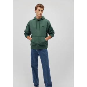 Mavi 065809-71580 Mavi Logo Nakışlı Kapüşonlu Yeşil Sweatshirt