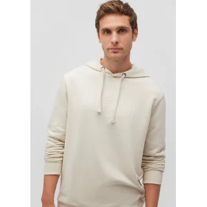 Mavi 065606-70134 Mavi Logo Baskılı Kapüşonlu Bej Sweatshirt