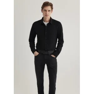 Mavi 0210294-900 Siyah Örme Gömlek