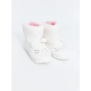 LCW STEPS Ekru Nakış Detaylı Kız Çocuk Ev Botu