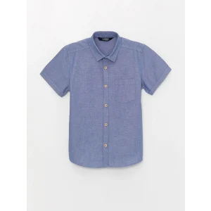 LCW Kids Mavi Basic Kısa Kollu Erkek Çocuk Gömlek