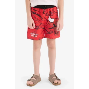 Defacto E6484 Kırmızı Erkek Çocuk NBA Chicago Bulls Deniz Şortu