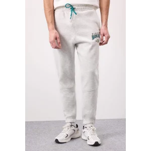 Defacto D6701 Gri DeFactoFit NBA Milwaukee Bucks Kalın Jogger Eşofman Altı Standart Fit Beli Bağcıklı Cepli