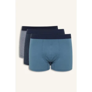 Defacto D9880 Lacivert Regular Fit Baskılı 3lü Boxer