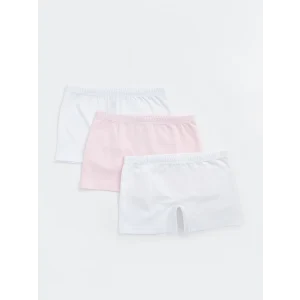 LCW Kids Beyaz Basic Kız Çocuk Boxer 3lü