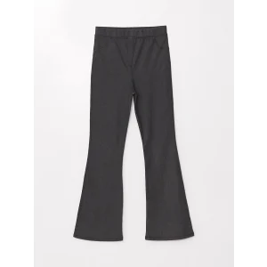 LCW Kids Siyah Beli Lastikli İspanyol Paça Kız Çocuk Tayt