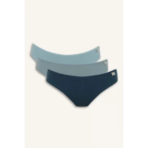 Defacto E7576 Turkuaz Ribana 3lü Brief Külot-Fall in Love