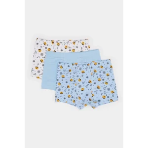 Defacto E6870 Beyaz Erkek Çocuk Desenli 3lü Boxer