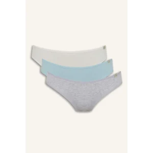 Defacto D6404 Mavi Ribana 3lü Askılı Brief Külot-Fall in Love