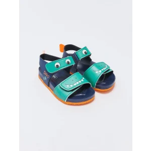 LCW STEPS Lacivert Tek Bantlı Baskılı Erkek Bebek Sandalet